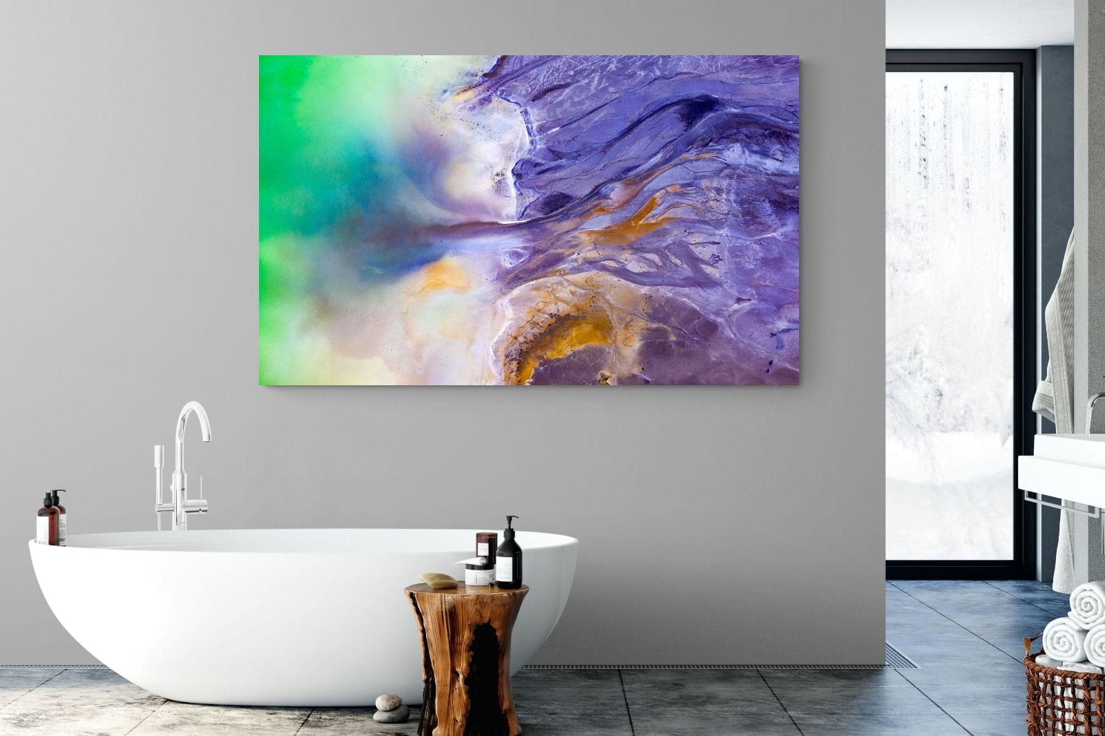 Romanian Landscape-Wall_Art-180 x 110cm-Mounted Canvas-No Frame-Pixalot