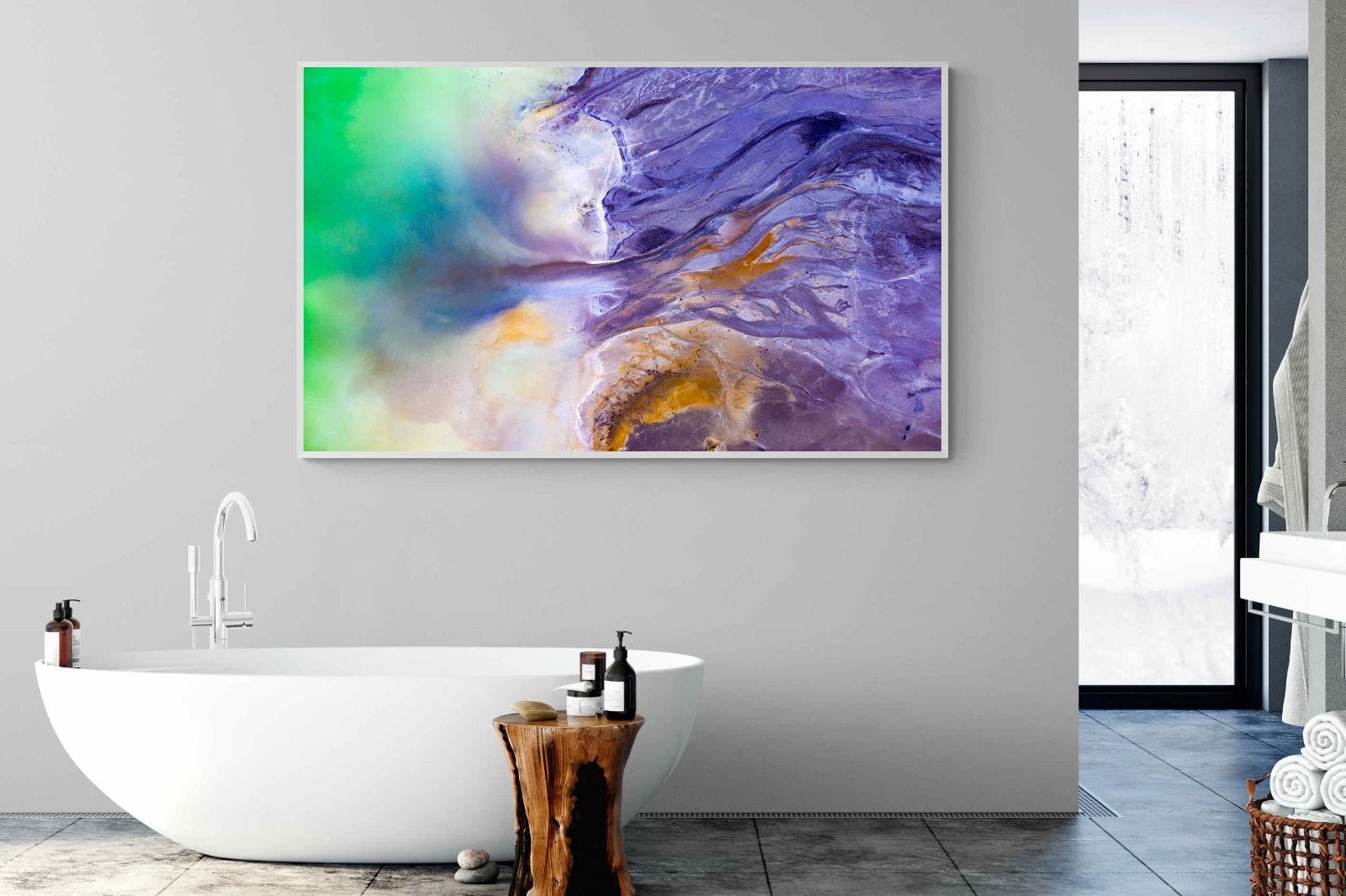 Romanian Landscape-Wall_Art-180 x 110cm-Mounted Canvas-White-Pixalot