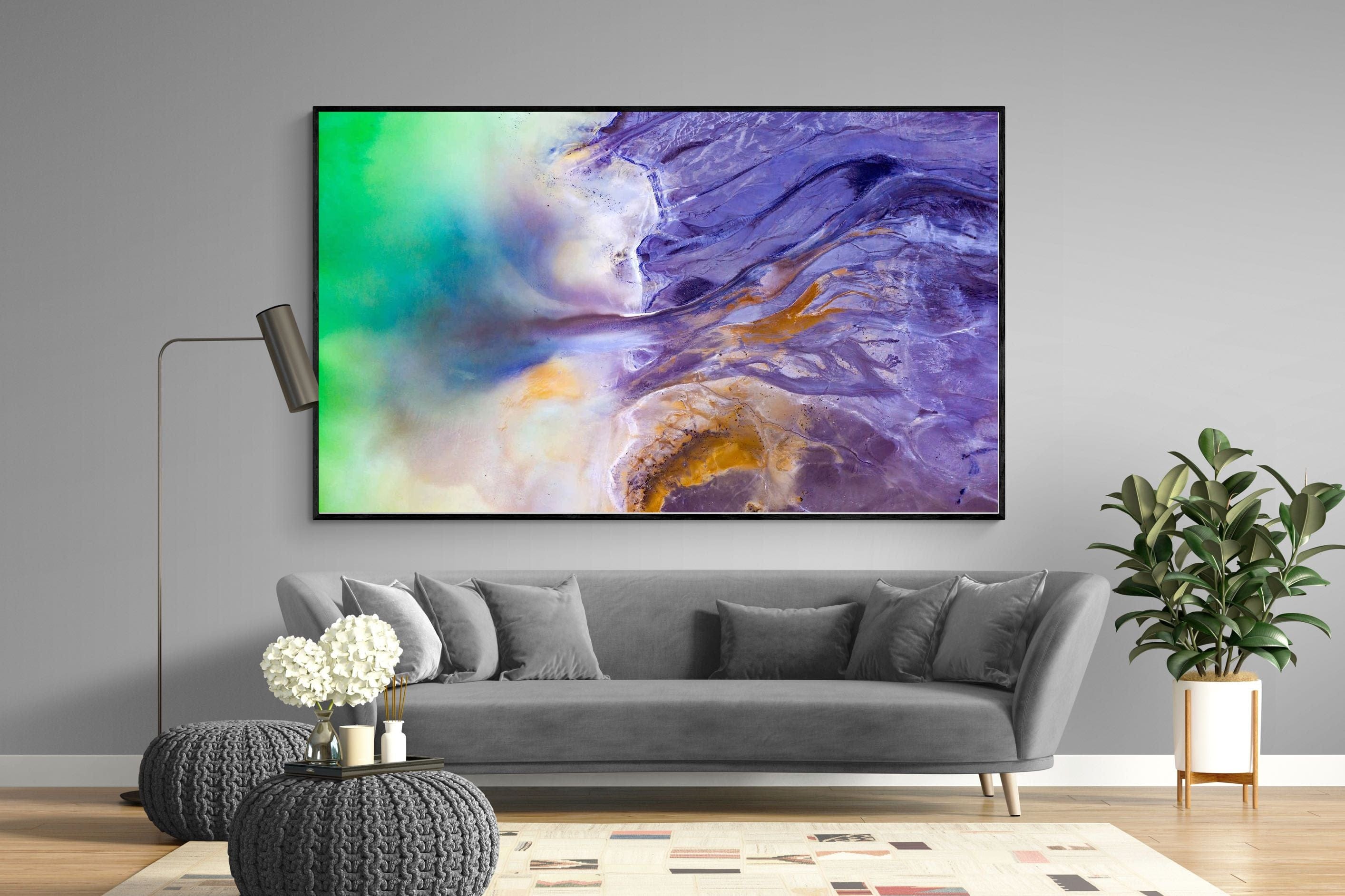 Romanian Landscape-Wall_Art-220 x 130cm-Mounted Canvas-Black-Pixalot