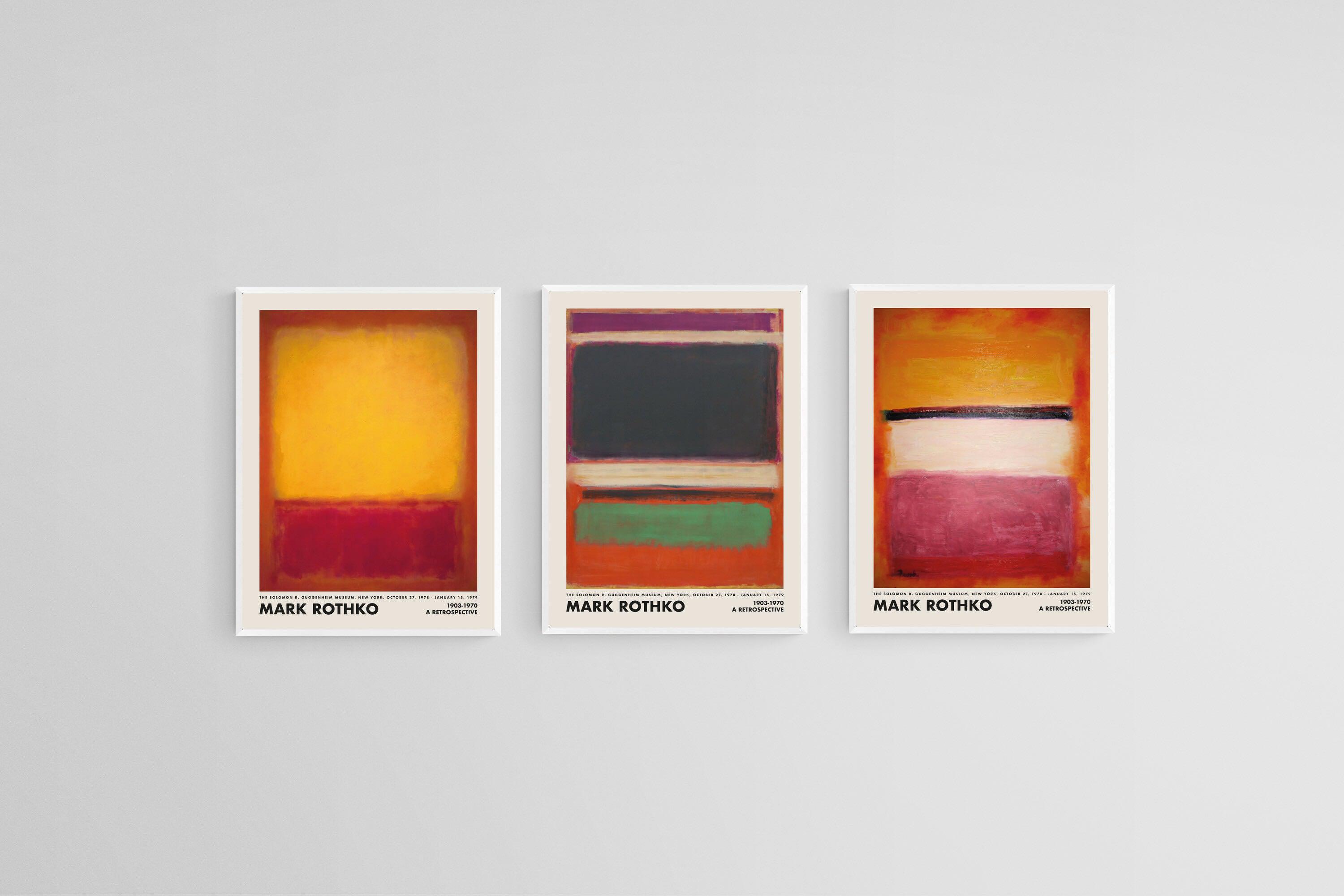 Rothko Guggenheim Set-Wall_Art-45 x 60cm (x3)-Mounted Canvas-White-Pixalot