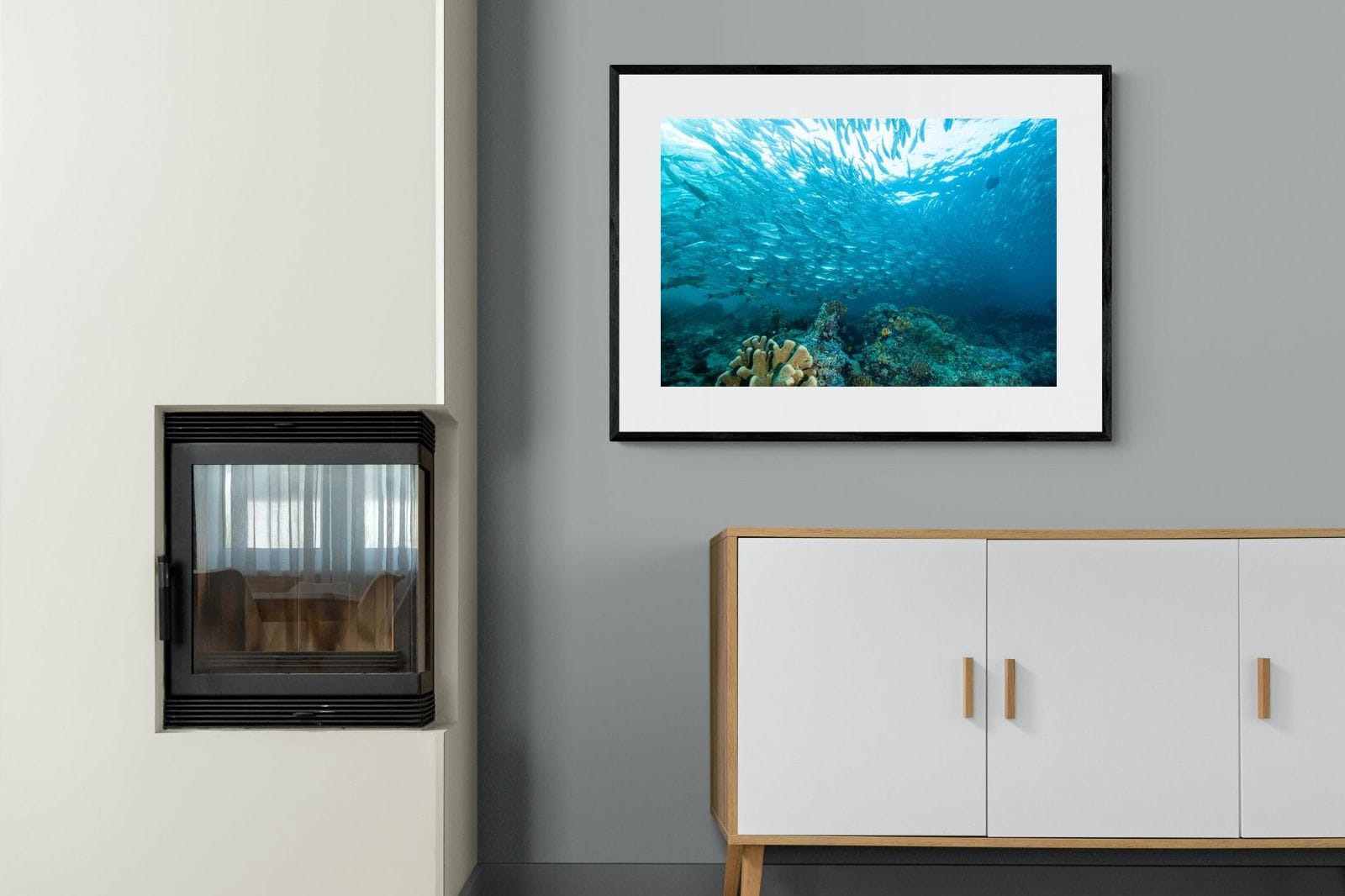 Seabed-Wall_Art-100 x 75cm-Framed Print-Black-Pixalot