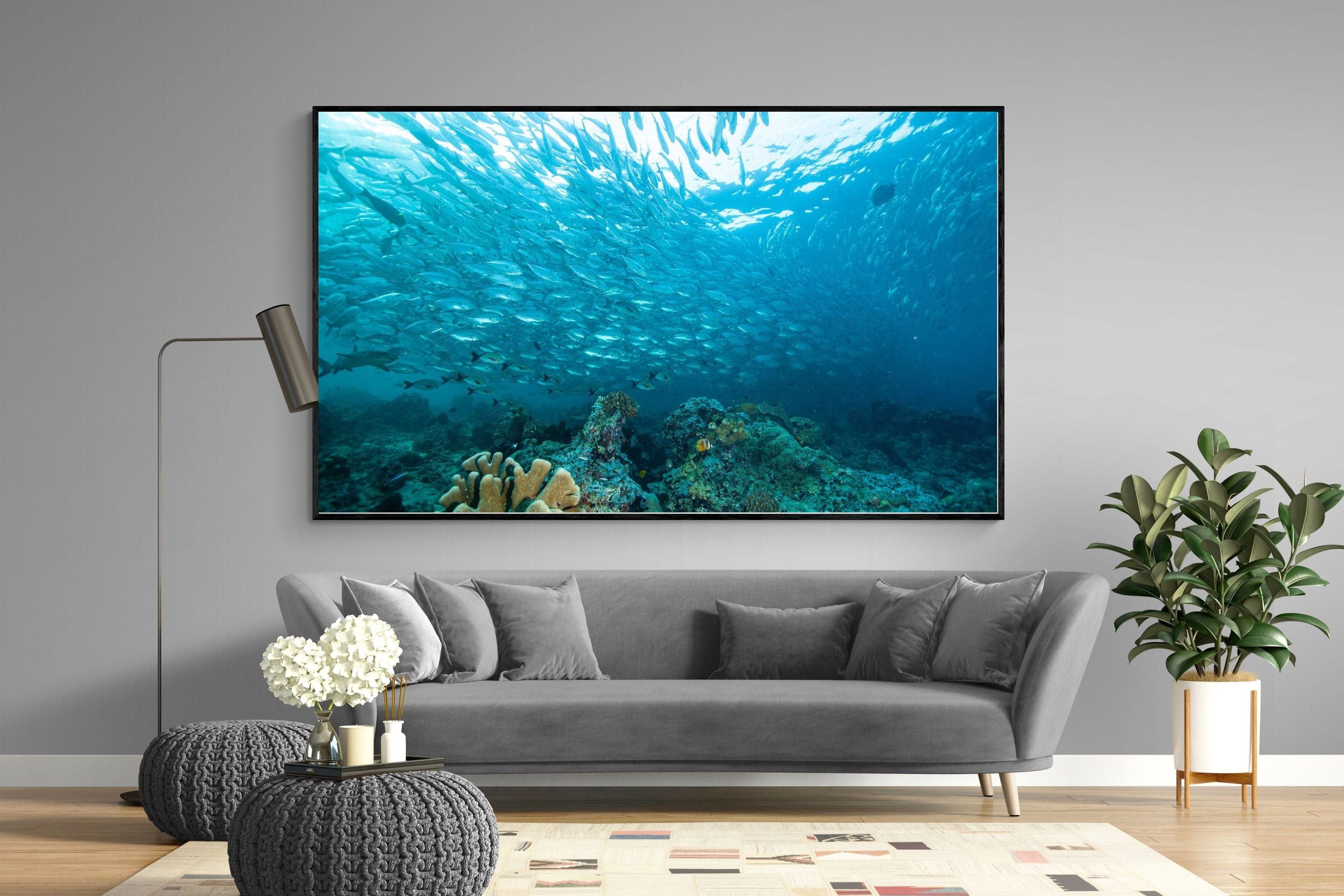 Seabed-Wall_Art-220 x 130cm-Mounted Canvas-Black-Pixalot