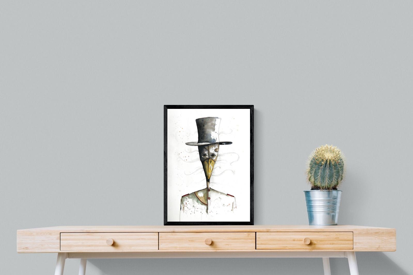 Sir Duck-Wall_Art-45 x 60cm-Mounted Canvas-Black-Pixalot