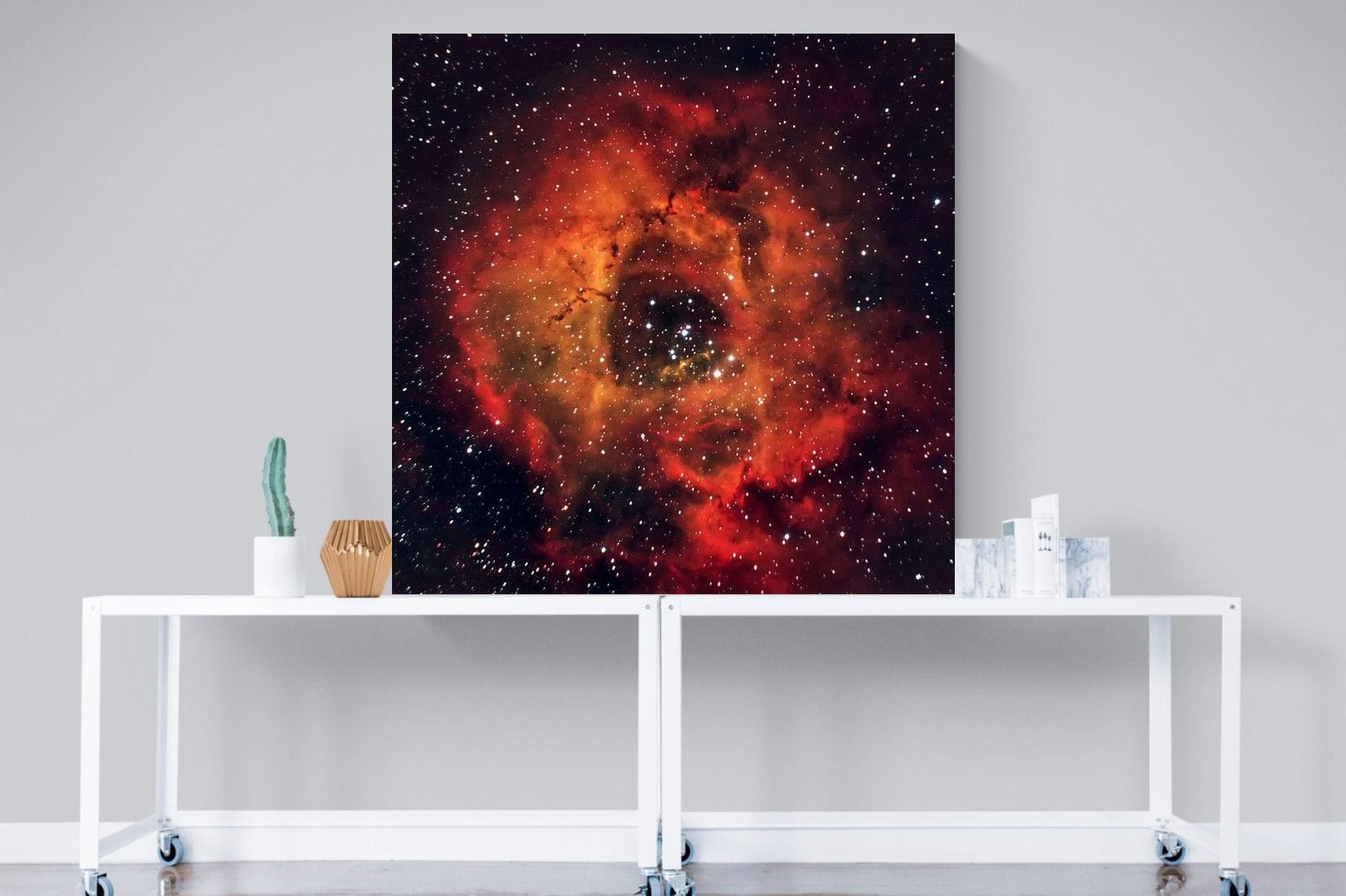 Sky Rose-Wall_Art-120 x 120cm-Mounted Canvas-No Frame-Pixalot