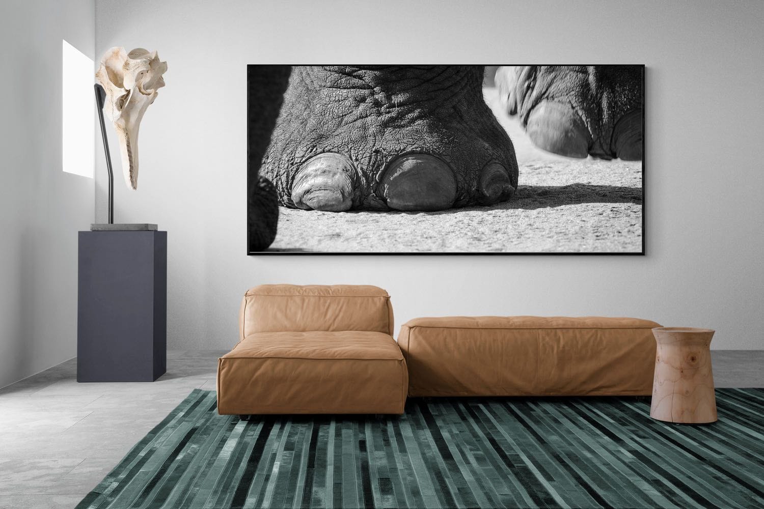 Stomp-Wall_Art-275 x 130cm-Mounted Canvas-Black-Pixalot