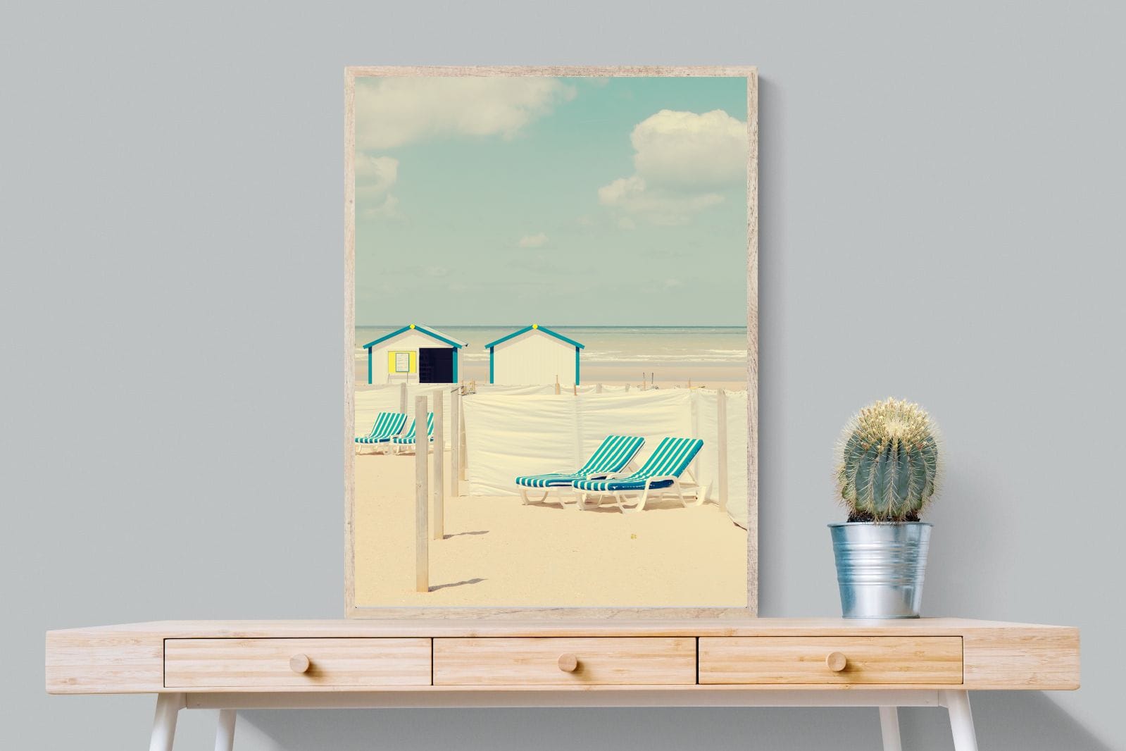 Sun Loungers-Wall_Art-75 x 100cm-Mounted Canvas-Wood-Pixalot