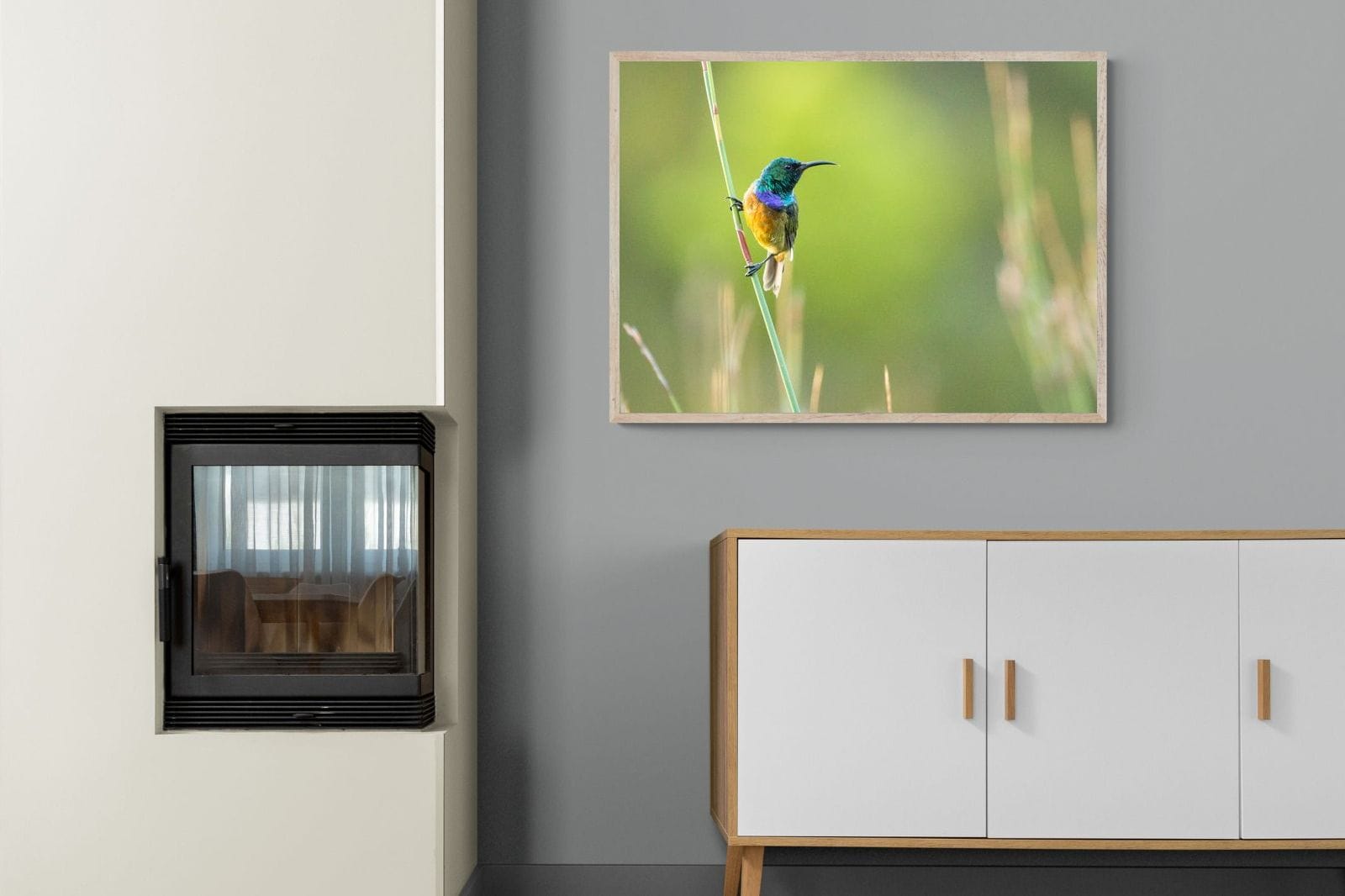 Sunbird-Wall_Art-100 x 75cm-Mounted Canvas-Wood-Pixalot