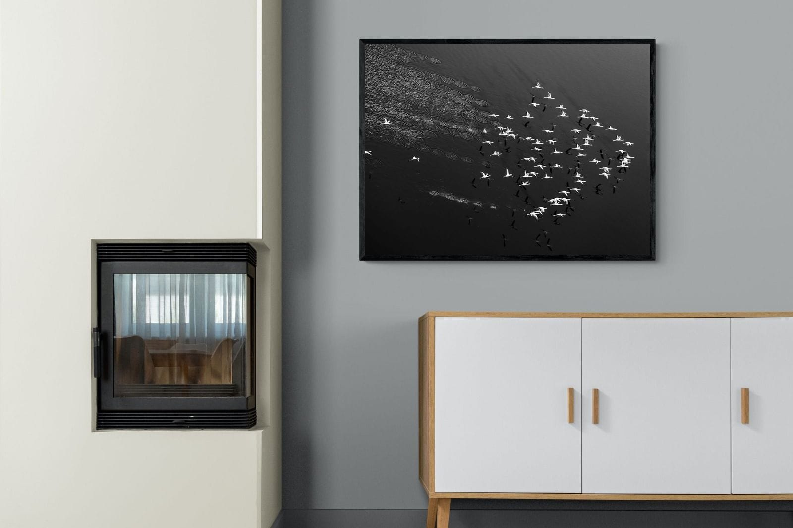 Take Flight-Wall_Art-100 x 75cm-Mounted Canvas-Black-Pixalot