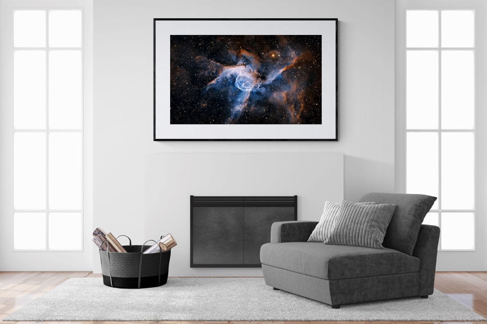 Thor's Helmet-Wall_Art-150 x 100cm-Framed Print-Black-Pixalot