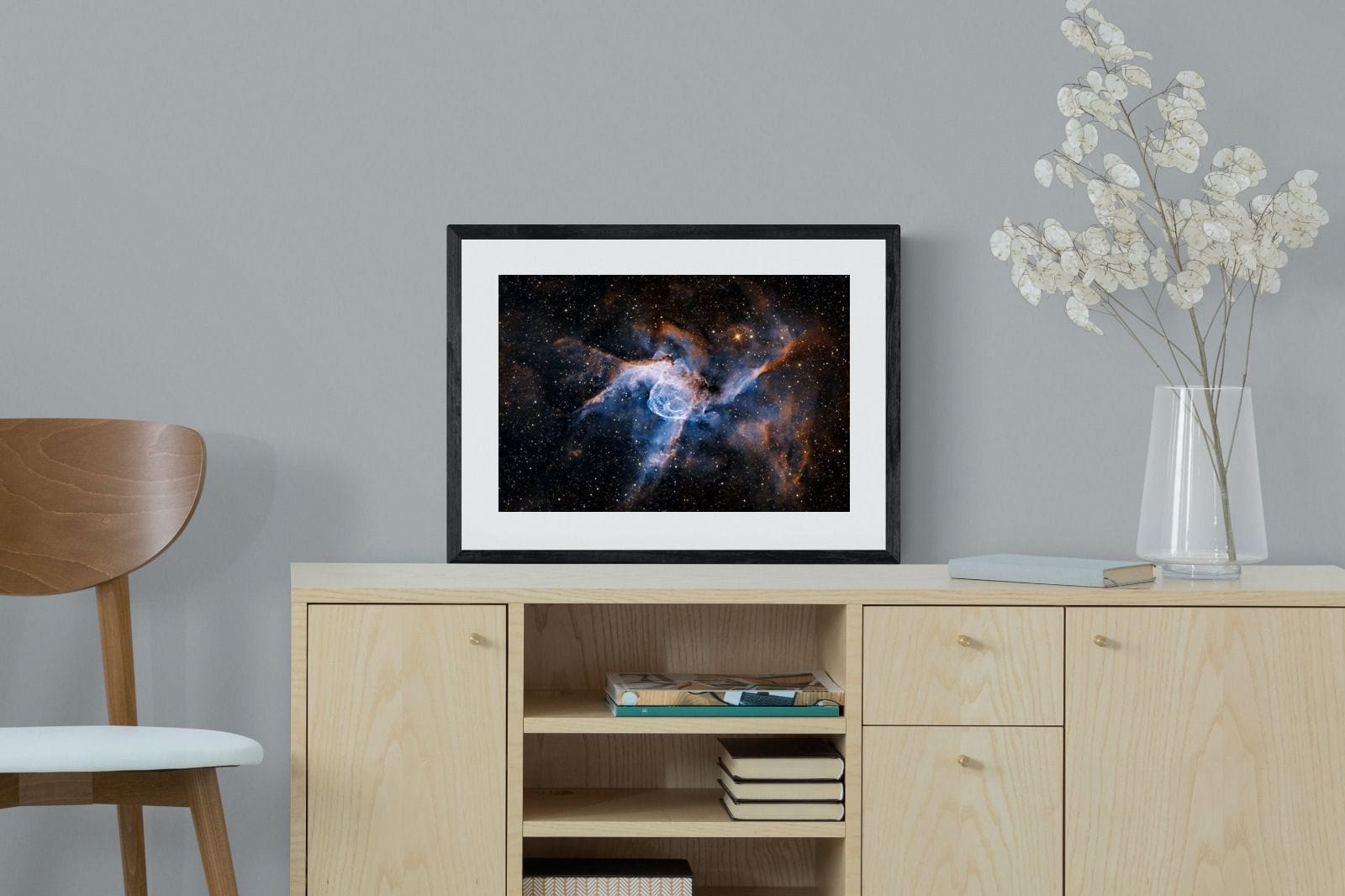 Thor's Helmet-Wall_Art-60 x 45cm-Framed Print-Black-Pixalot