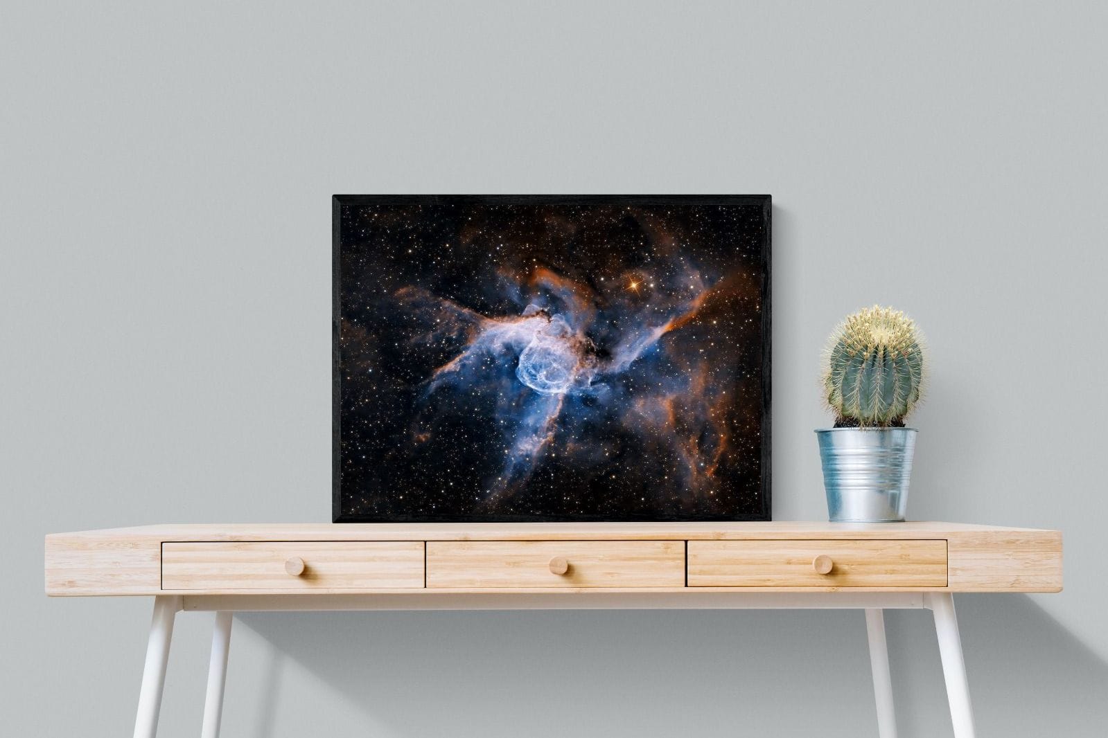 Thor's Helmet-Wall_Art-80 x 60cm-Mounted Canvas-Black-Pixalot