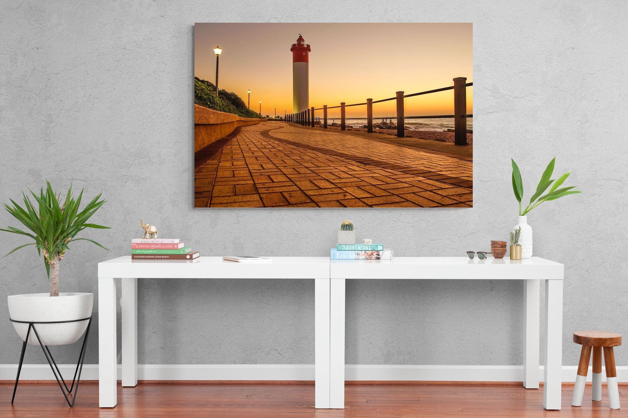 Umhlanga Promenade-Wall_Art-150 x 100cm-Mounted Canvas-No Frame-Pixalot