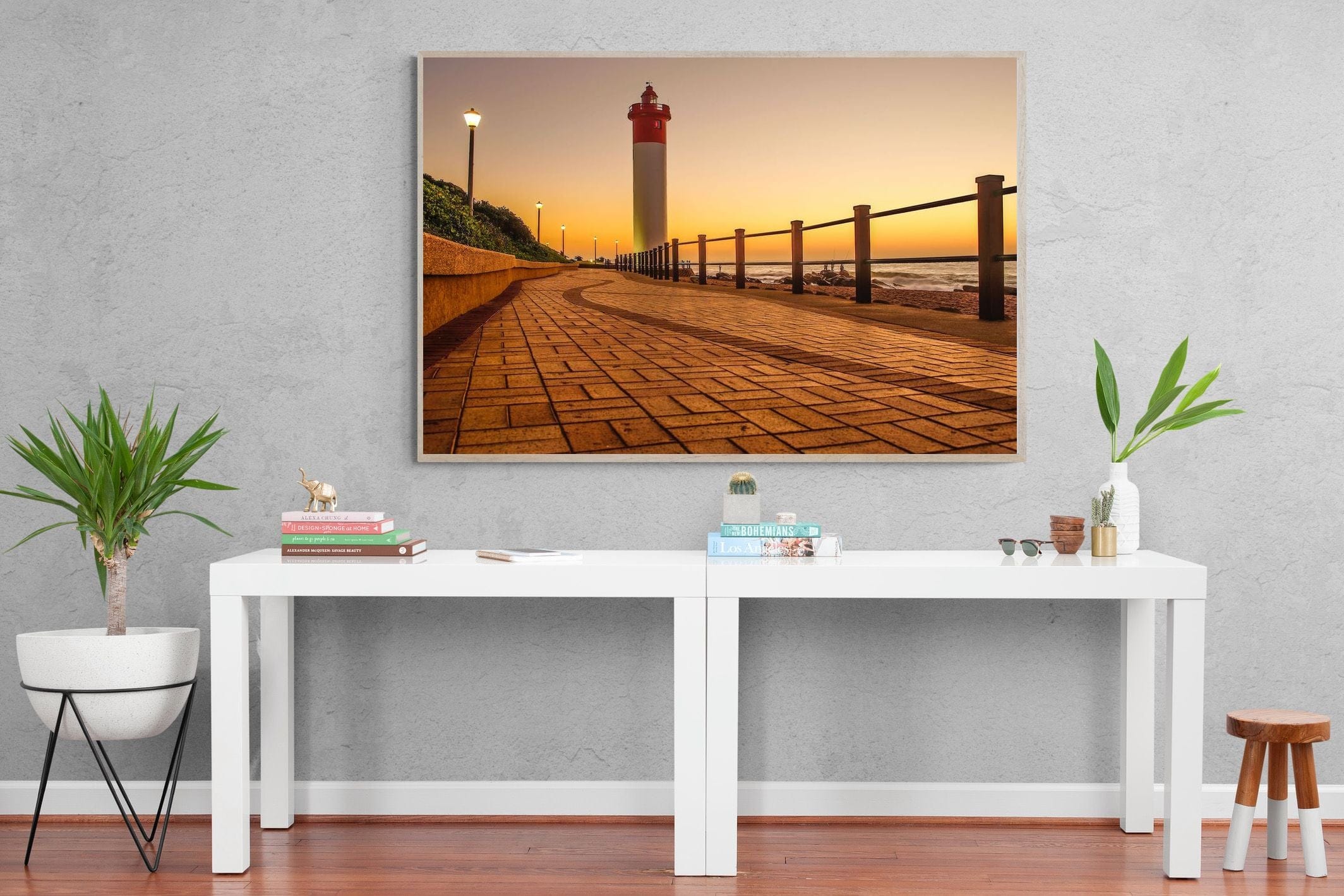 Umhlanga Promenade-Wall_Art-150 x 100cm-Mounted Canvas-Wood-Pixalot