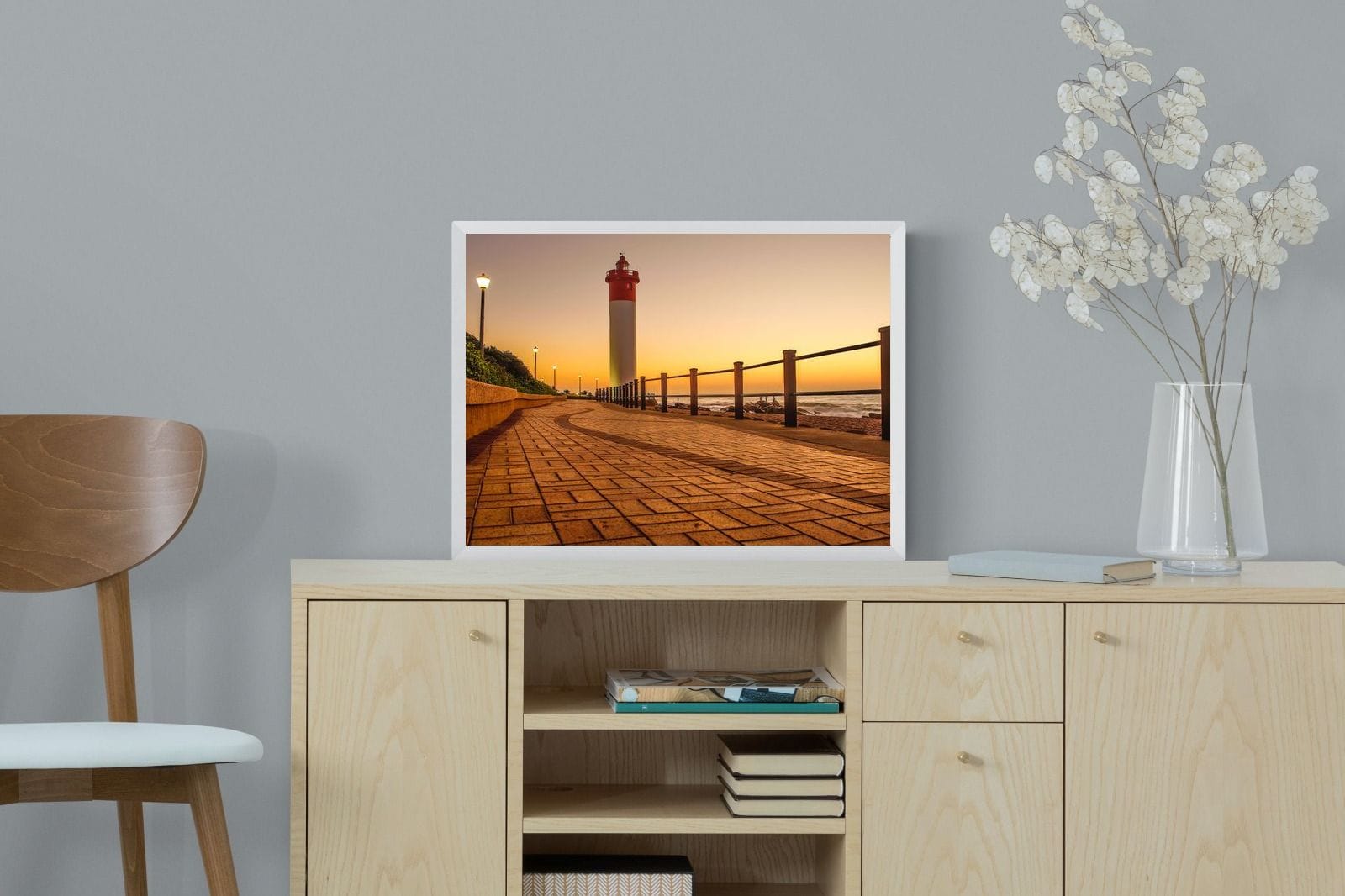 Umhlanga Promenade-Wall_Art-60 x 45cm-Mounted Canvas-White-Pixalot