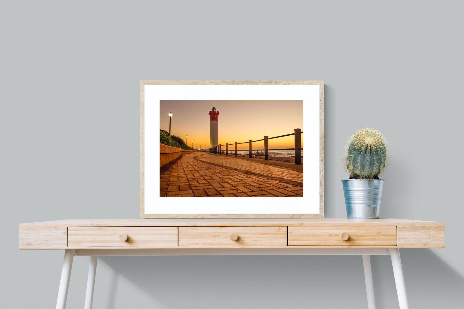 Umhlanga Promenade-Wall_Art-80 x 60cm-Framed Print-Wood-Pixalot