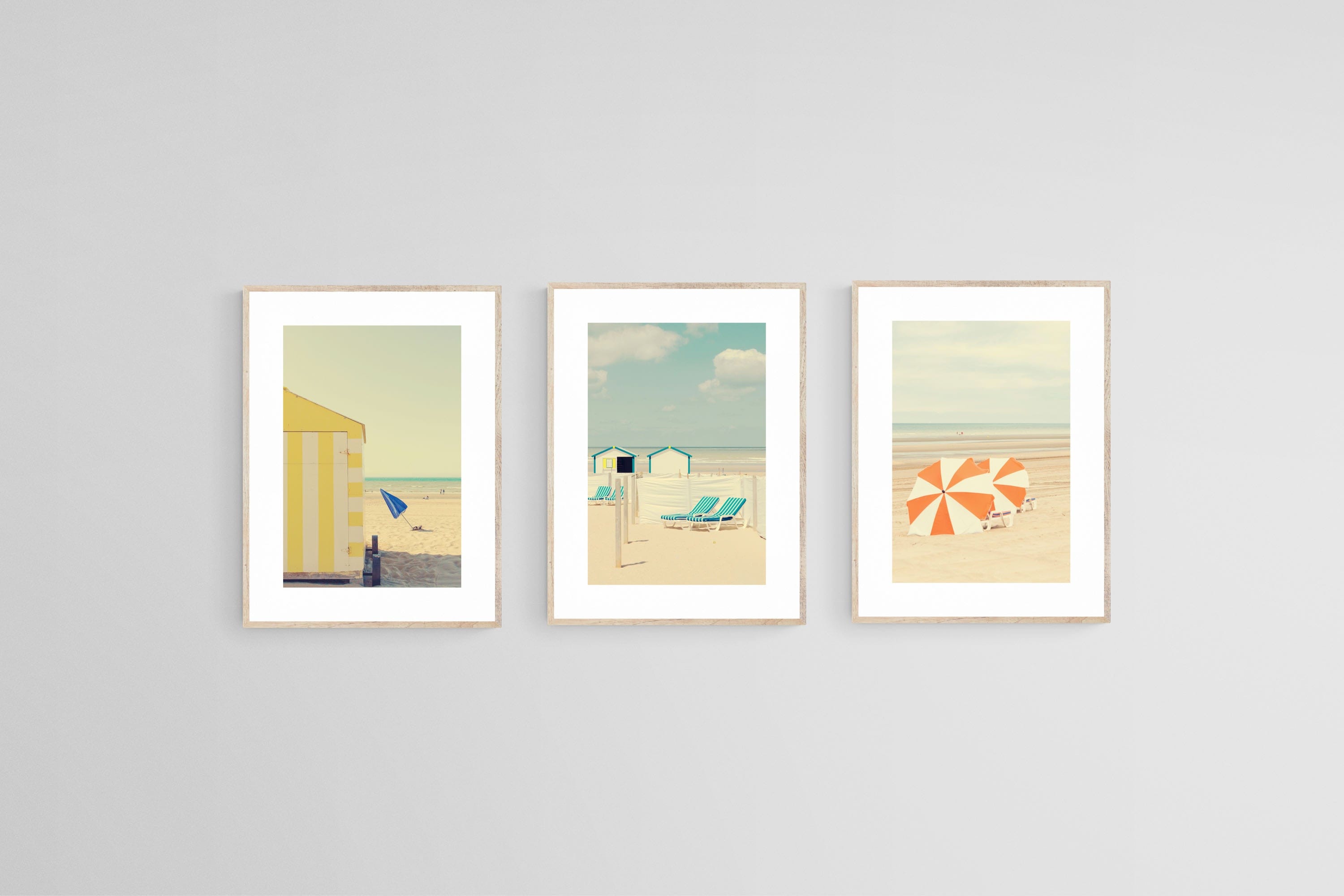 Vintage Vacay Set-Wall_Art-45 x 60cm (x3)-Framed Print-Wood-Pixalot