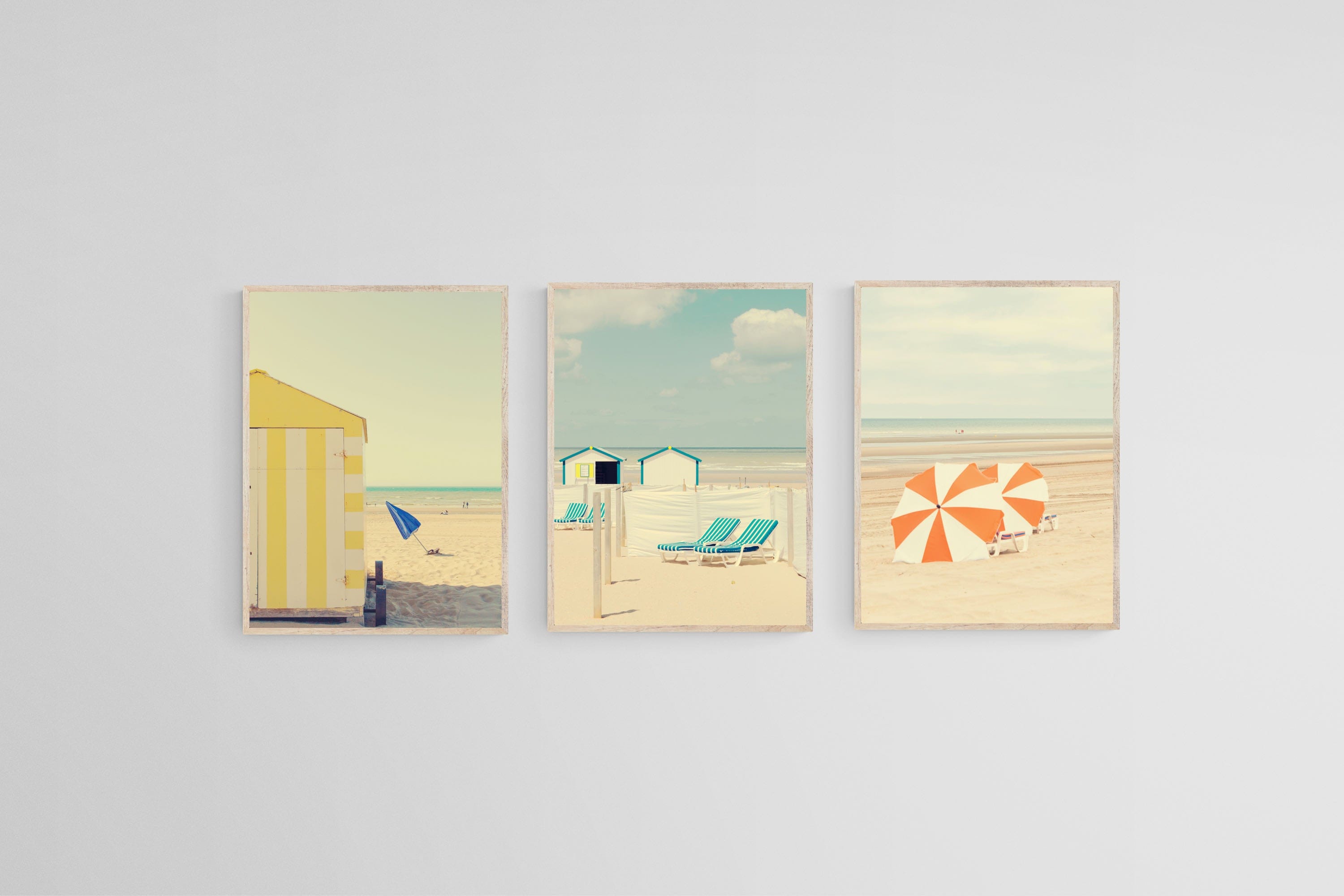 Vintage Vacay Set-Wall_Art-45 x 60cm (x3)-Mounted Canvas-Wood-Pixalot