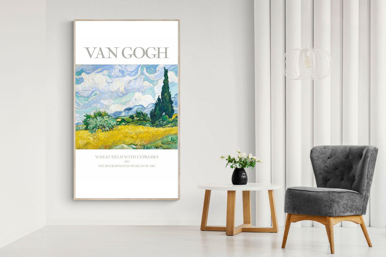 Pixalot Wheat Field With Cypresses Exhibition Poster