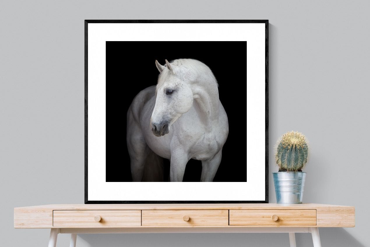 White Light-Wall_Art-100 x 100cm-Framed Print-Black-Pixalot