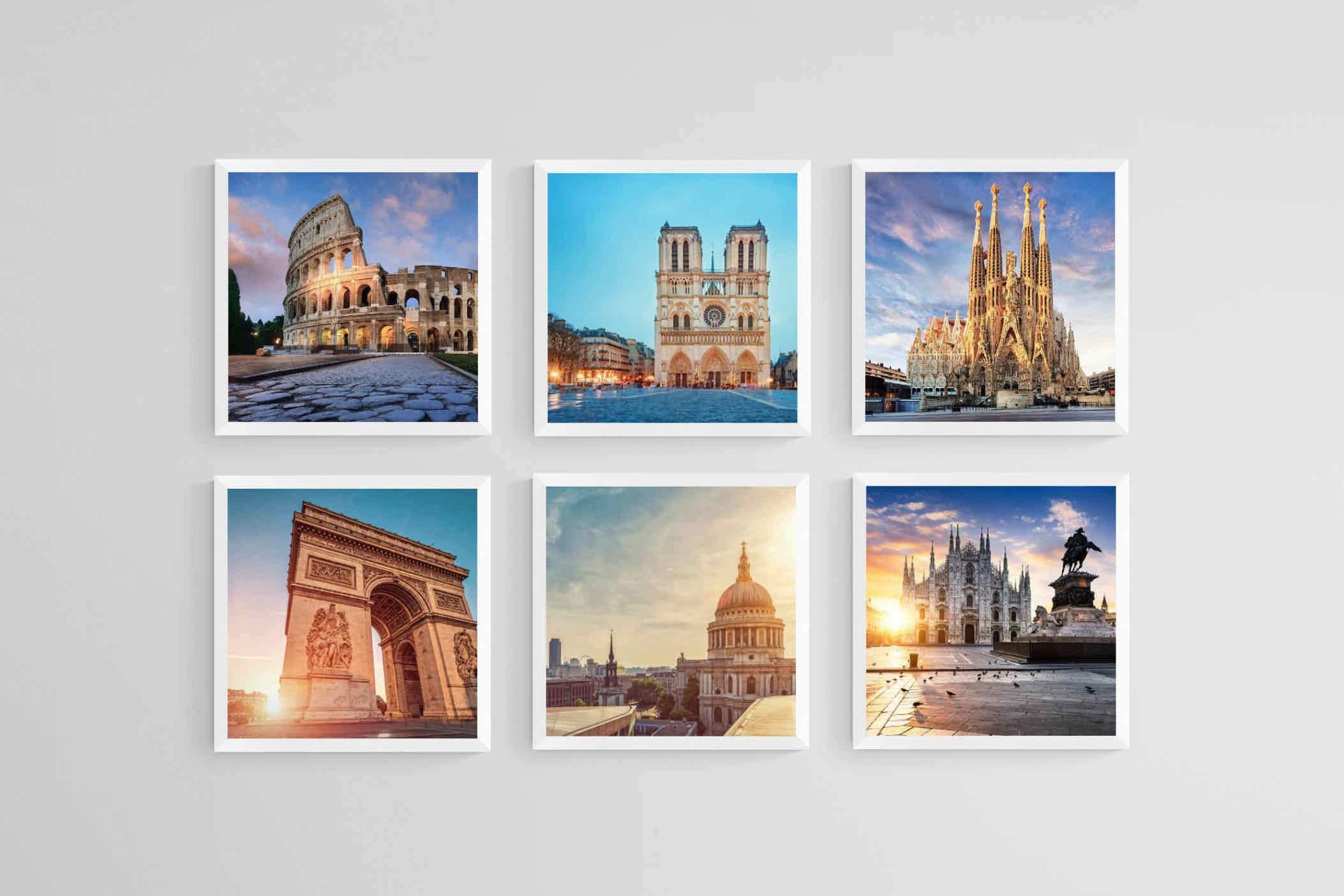 Wonderlust Set-Wall_Art-30 x 30cm (x6)-Mounted Canvas-White-Pixalot